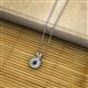 2 - Juliya 4.00 mm Round Black Diamond Rope Edge Bezel Set Solitaire Pendant Necklace 