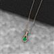 2 - Caron 4.00 mm Round Emerald Solitaire Love Knot Pendant Necklace 