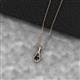 2 - Caron 4.00 mm Round Black Diamond Solitaire Love Knot Pendant Necklace 
