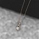 2 - Caron 4.00 mm Round White Sapphire Solitaire Love Knot Pendant Necklace 
