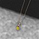 2 - Caron 4.00 mm Round Yellow Diamond Solitaire Love Knot Pendant Necklace 