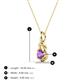 3 - Caron 4.00 mm Round Amethyst Solitaire Love Knot Pendant Necklace 
