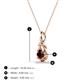 3 - Caron 4.00 mm Round Red Garnet Solitaire Love Knot Pendant Necklace 