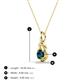 3 - Caron 4.00 mm Round Blue Diamond Solitaire Love Knot Pendant Necklace 