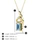 3 - Evana 7x5 mm Emerald Cut Aquamarine and Round Diamond Accent Ribbon Pendant Necklace 