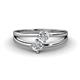 1 - Ria 0.50 ctw (4.00 mm) Round Lab Grown Diamond Split Shank 2 Stone Engagement Ring 