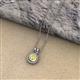2 - Juliya 5.00 mm Round Lab Created Yellow Sapphire Rope Edge Bezel Set Solitaire Pendant Necklace 