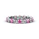 1 - Valerie 3.50 mm Pink Sapphire and Diamond Eternity Band 