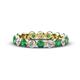 1 - Valerie 3.50 mm Emerald and Diamond Eternity Band 