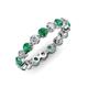 3 - Valerie 3.50 mm Emerald and Diamond Eternity Band 