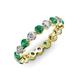 3 - Valerie 3.50 mm Emerald and Diamond Eternity Band 
