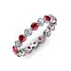 3 - Valerie 3.50 mm Ruby and Diamond Eternity Band 
