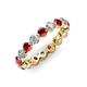 3 - Valerie 3.50 mm Ruby and Diamond Eternity Band 