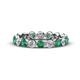 1 - Valerie 3.50 mm Emerald and Diamond Eternity Band 