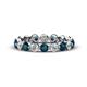 1 - Valerie 3.50 mm Blue and White Diamond Eternity Band 