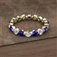 2 - Valerie 3.50 mm Blue Sapphire and Lab Grown Diamond Eternity Band 