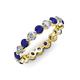 3 - Valerie 3.50 mm Blue Sapphire and Lab Grown Diamond Eternity Band 