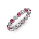 3 - Valerie 3.50 mm Pink Tourmaline and Lab Grown Diamond Eternity Band 