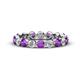 1 - Valerie 3.50 mm Amethyst and Lab Grown Diamond Eternity Band 