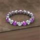2 - Valerie 3.50 mm Amethyst and Lab Grown Diamond Eternity Band 