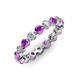 3 - Valerie 3.50 mm Amethyst and Lab Grown Diamond Eternity Band 