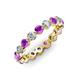 3 - Valerie 3.50 mm Amethyst and Lab Grown Diamond Eternity Band 