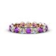 1 - Valerie 3.50 mm Amethyst and Lab Grown Diamond Eternity Band 