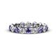 1 - Valerie 3.50 mm Iolite and Lab Grown Diamond Eternity Band 