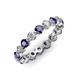 3 - Valerie 3.50 mm Iolite and Lab Grown Diamond Eternity Band 