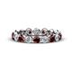 1 - Valerie 3.50 mm Red Garnet and Lab Grown Diamond Eternity Band 