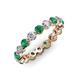 3 - Valerie 3.50 mm Emerald and Lab Grown Diamond Eternity Band 