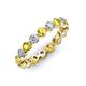 3 - Valerie 3.50 mm Yellow Sapphire and Lab Grown Diamond Eternity Band 