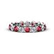 1 - Valerie 3.50 mm Ruby and Lab Grown Diamond Eternity Band 