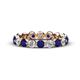 1 - Valerie 3.50 mm Blue Sapphire and Lab Grown Diamond Eternity Band 