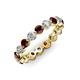 3 - Valerie 3.50 mm Red Garnet and Lab Grown Diamond Eternity Band 