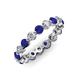 3 - Valerie 3.50 mm Blue Sapphire and Lab Grown Diamond Eternity Band 