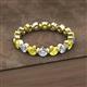 2 - Valerie 3.50 mm Yellow Sapphire and Forever Brilliant Moissanite Eternity Band 