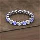 2 - Valerie 3.50 mm Tanzanite and Forever One Moissanite Eternity Band 