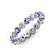 3 - Valerie 3.50 mm Tanzanite and Forever One Moissanite Eternity Band 