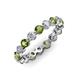 3 - Valerie 3.50 mm Peridot and Forever One Moissanite Eternity Band 