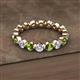 2 - Valerie 3.50 mm Peridot and Forever One Moissanite Eternity Band 