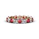 1 - Valerie 3.50 mm Ruby and Forever One Moissanite Eternity Band 