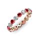 3 - Valerie 3.50 mm Ruby and Forever One Moissanite Eternity Band 