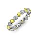 3 - Valerie 3.50 mm Yellow Diamond and Forever One Moissanite Eternity Band 