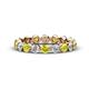 1 - Valerie 3.50 mm Yellow Diamond and Forever One Moissanite Eternity Band 