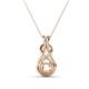 1 - Amanda Semi Mount Solitaire Infinity Love Knot Pendant Necklace Setting 