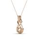 3 - Amanda Semi Mount Solitaire Infinity Love Knot Pendant Necklace Setting 