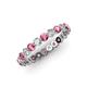 3 - Valerie 3.00 mm Pink Tourmaline and Forever Brilliant Moissanite Eternity Band 