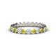 1 - Valerie 3.00 mm Yellow Sapphire and Forever Brilliant Moissanite Eternity Band 