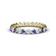 1 - Valerie 3.00 mm Tanzanite and Forever One Moissanite Eternity Band 